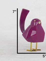 Set Of Five Bird Sculptures // Multi-Color