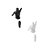Set Of Two Wall Runners Women Sculptures - Black & White