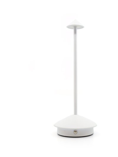 Finesse Decor Shade Crest Rechargeable Table Lamp - White product