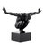 Small Saluting Man Resin Sculpture 17" Wide x 10.5" Tall - Black - Black