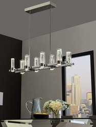 Sparkling Night LED Rectangular Chandelier// 8 Lights