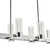 Sparkling Night LED Rectangular Chandelier// 8 Lights