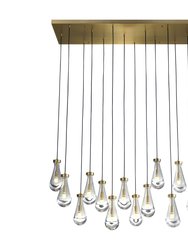 Strozzi Symphony 13 Light 54" Rectangular Chandelier