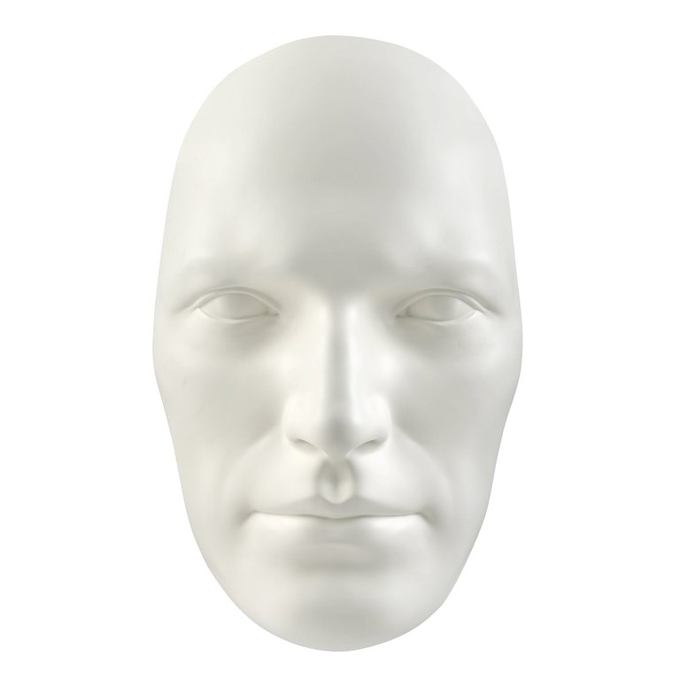 Sumerian Masculine Face - Matte White - Matte White