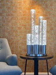 Table Lamp Five Acrylic Tube LED - 25" H x 12" L x 12" W