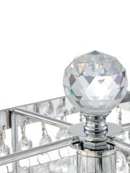 Table Lamp Square Crystal Double Crown