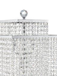 Table Lamp Square Crystal Double Crown