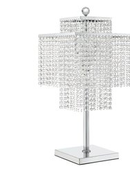 Table Lamp Square Crystal Double Crown