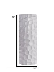 Textured Honeycomb Vase 36" - White