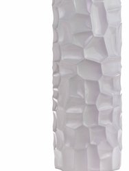 Textured Honeycomb Vase 52" - White