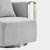 The Marvel Contemporary Accent Chair - Gray And Brushed Nickel