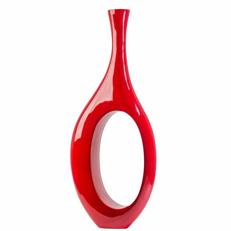 Trombone Vase - Large Red - Large Red