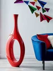 Trombone Vase - Large Red