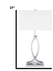 Unity In Chrome Table Lamp With 1 Light And USB Charger