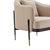 Versa Transitional Elegance Accent Chair - Beige, Black, And Gold