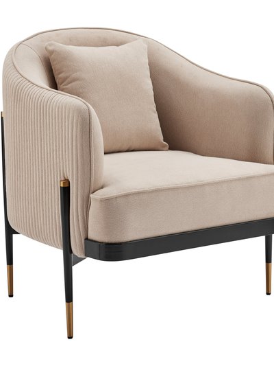 Finesse Decor Versa Transitional Elegance Accent Chair - Beige, Black, And Gold product