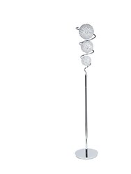 Vertical Crystal Sphere Floor Lamp, 3 Light