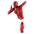 Wall Sculpture running  13" Woman - Metallic Red - Metallic Red