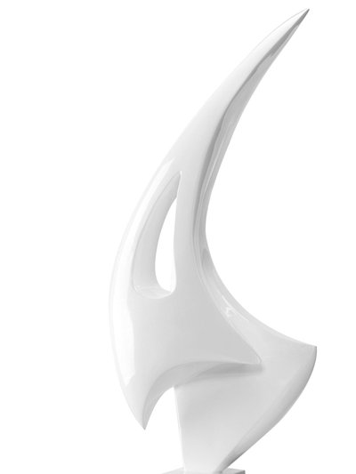 Finesse Decor White Sail Floor Sculpture With White Stand, 70" Tall product