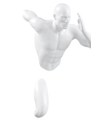 White Wall Runner 13" Man Sculpture
