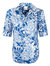 Chrysanthemum Print Endora Shirt In White/blue - White/Blue