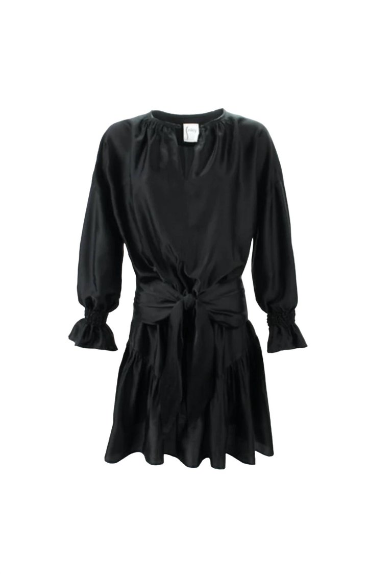 Coco Silk Dress In Black