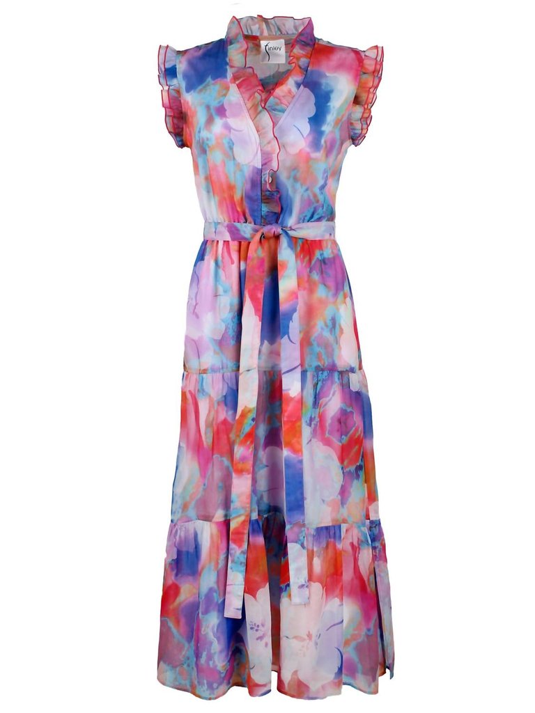 Maui Printed Kat Dress In Lavendar