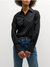 Moxie Button-Down Split-Cuff Poplin Shirt In Black - Black