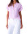 Roll Sleeve Camp Shirt In Pink Bold Stripe - Pink Bold Stripe