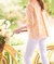 Sunshine Scroll Swing Top In Orange