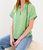 Women's Jay Crossdye Linen Top In Green Tea