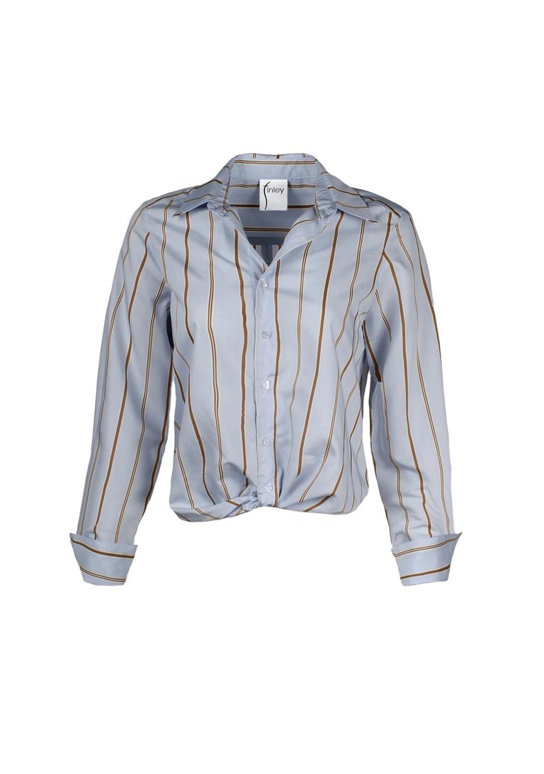 Women's Moxie Shirt In Menswear Stripe - Menswear Stripe