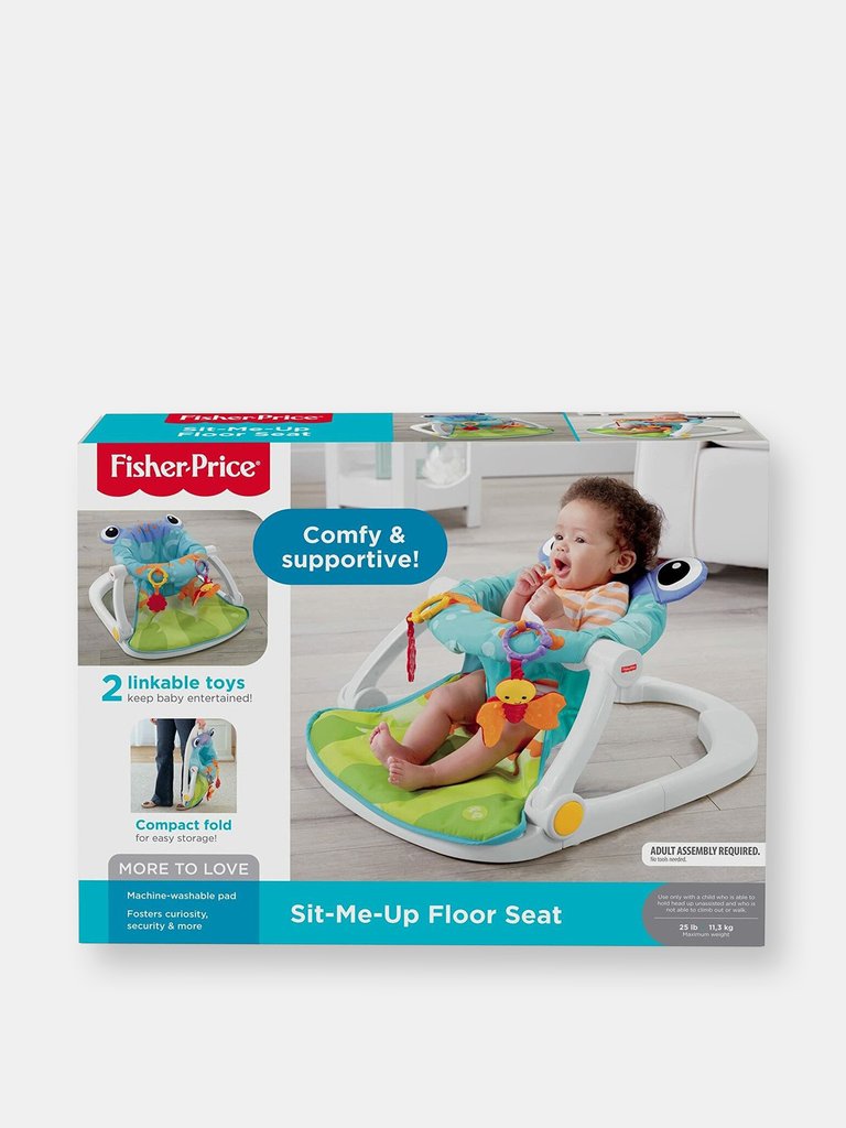 Fisher-Price Sit-Me-Up Floor Seat - Frog, portable baby chair with toys