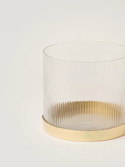 Fleck Fluted Glass Vase product