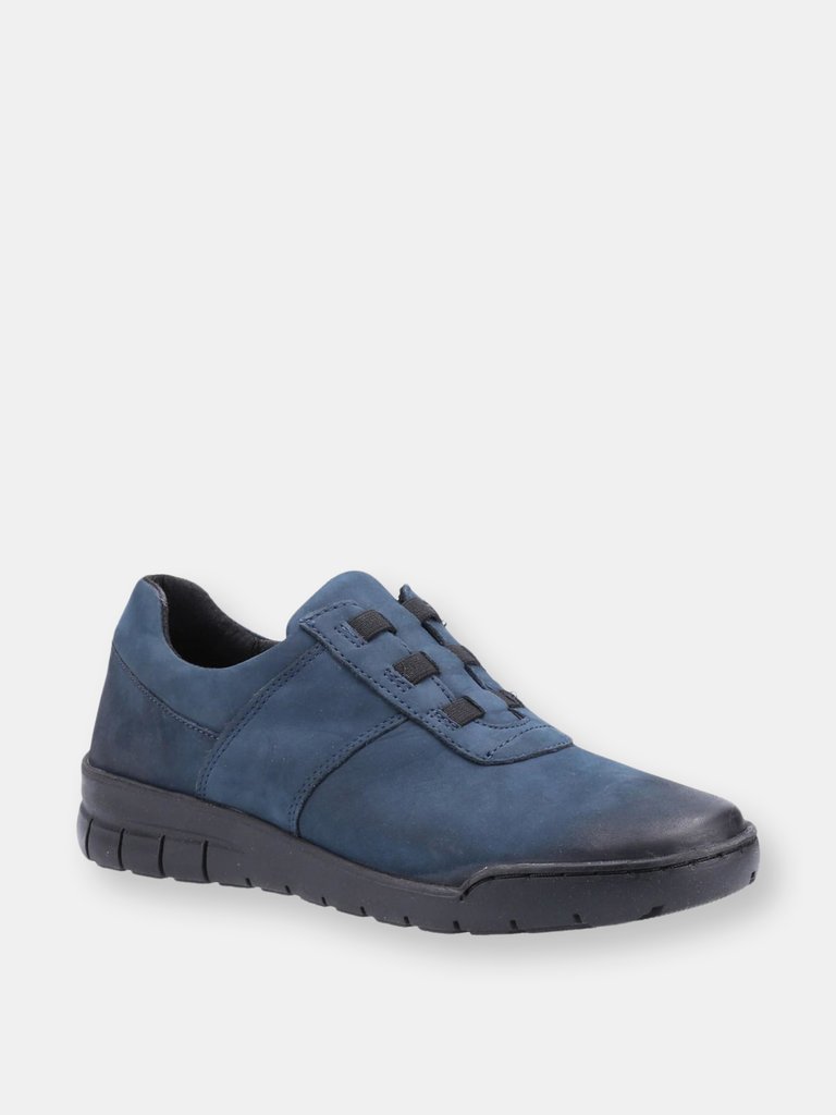 Fleet & Foster Womens/Ladies Cristianos Leather Sneakers - Navy