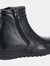 Fleet & Foster Womens/Ladies Morocco Twin Zip Leather Ankle Boots