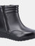 Fleet & Foster Womens/Ladies Morocco Twin Zip Leather Ankle Boots - Black