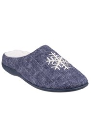 Fleet & Foster Womens/Slippers Metz Mule Slippers (Blue) - Blue