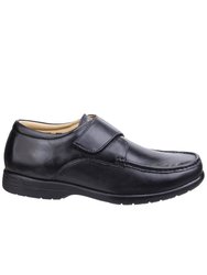 Mens Fred Dual Fit Leather Moccasin - Black