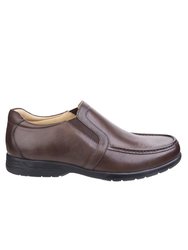 Mens Gordon Dual Fit Leather Moccasin (Brown)