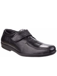 Mens Jim Touch Fastening Apron Toe Shoes - Black