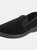 Mens John Twin Gusset Memory Foam Slipper - Black