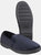 Mens John Twin Gusset Memory Foam Slipper (Navy)