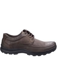Mens Leather Luxor Lace-Up Shoes - Brown