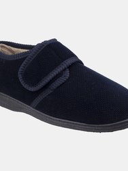 Mens Sam Touch Fastening Slippers - Navy - Navy