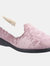 Womens/Ladies Adelaide Memory Foam Slippers - Pink - Pink