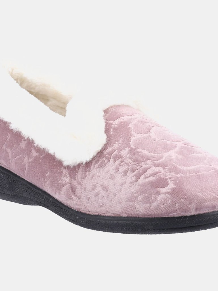 Womens/Ladies Adelaide Memory Foam Slippers - Pink - Pink