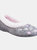 Womens/Ladies Alaska Slip On Slippers (Gray) - Gray