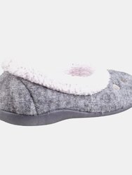 Womens/Ladies Alaska Slip On Slippers (Gray)