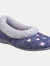 Womens/Ladies Alaska Slip On Slippers - Navy - Navy